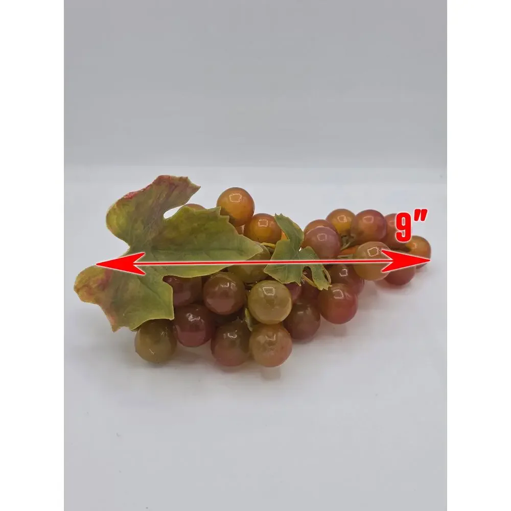 Vintage Mid Century Faux Rubber Grape Cluster 9